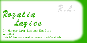 rozalia lazics business card